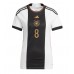 Tanie Strój piłkarski Niemcy Leon Goretzka #8 Koszulka Podstawowej dla damskie MŚ 2022 Krótkie Rękawy
